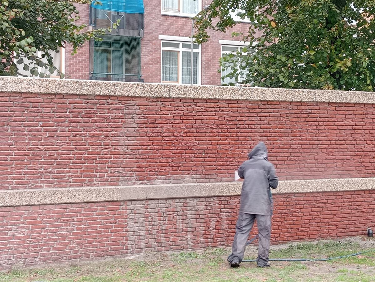Reiniging van een gevel